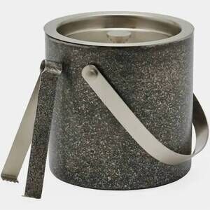 NEW BLUE PHEASANT zaxton ice bucket and tongs in black